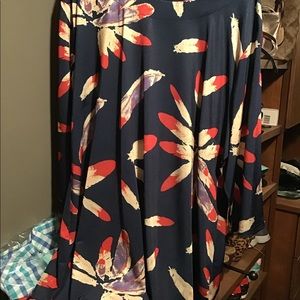Midi dress with feather print. NWOT